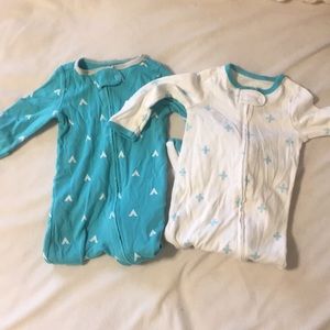 Gender neutral Cloud Island footed pajamas.